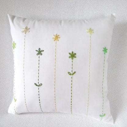 Lush and Loop Embroidered Cushion – Decorative Pillow for Home - Lush and Loop