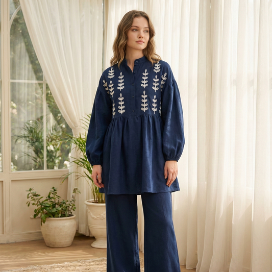 Lush & Loop Premium Cotton Embroidered Shirt