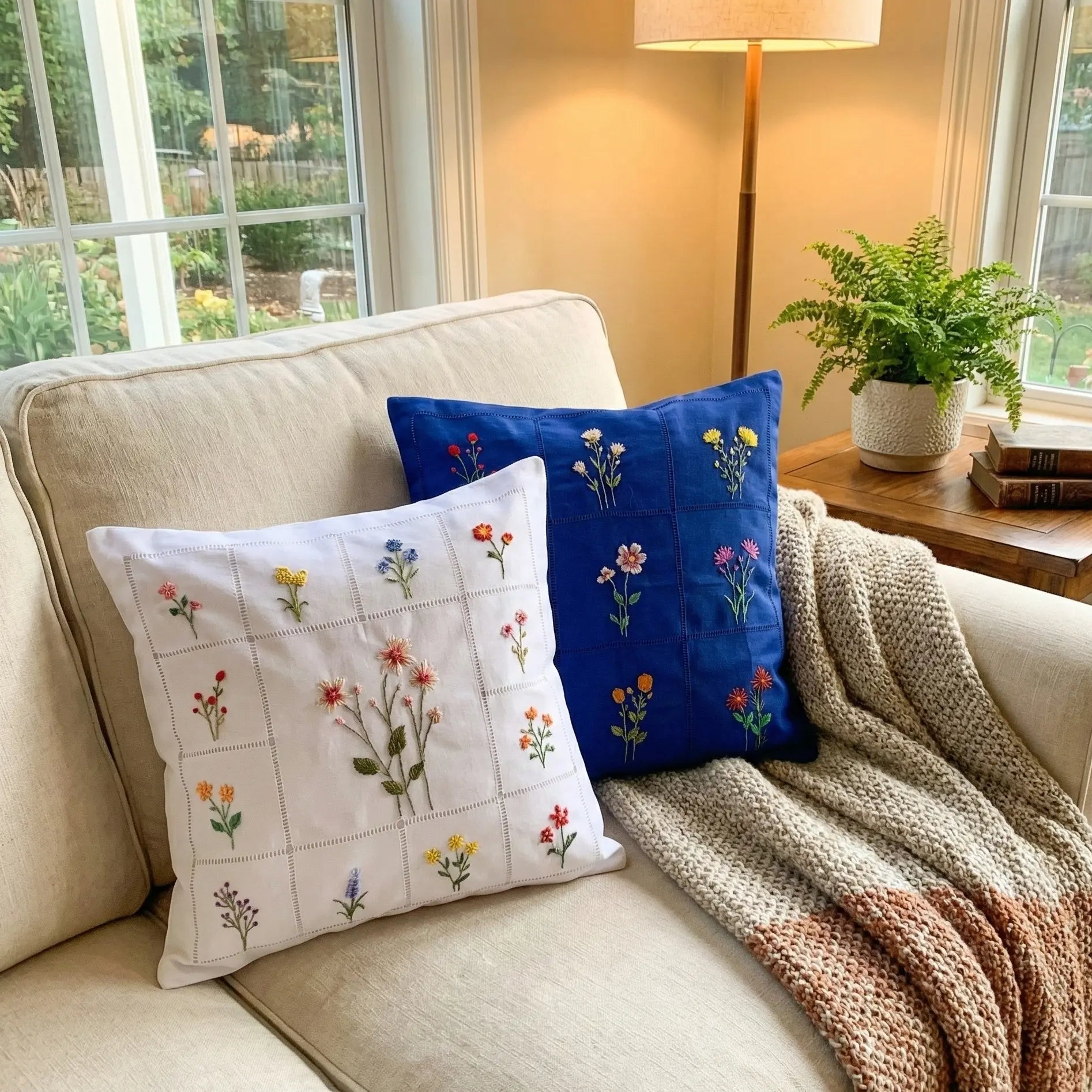 Luxurious Embroidered Cushion Cover – Lush and Loop - Lush and Loop