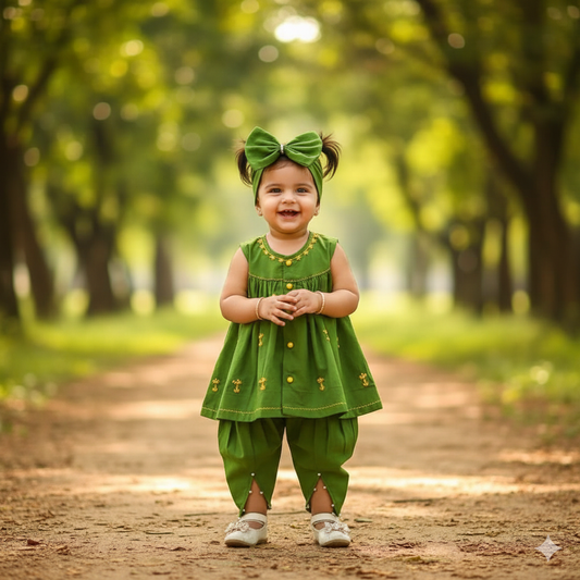 Lush and Loop Baby Girl Embroidered Dress