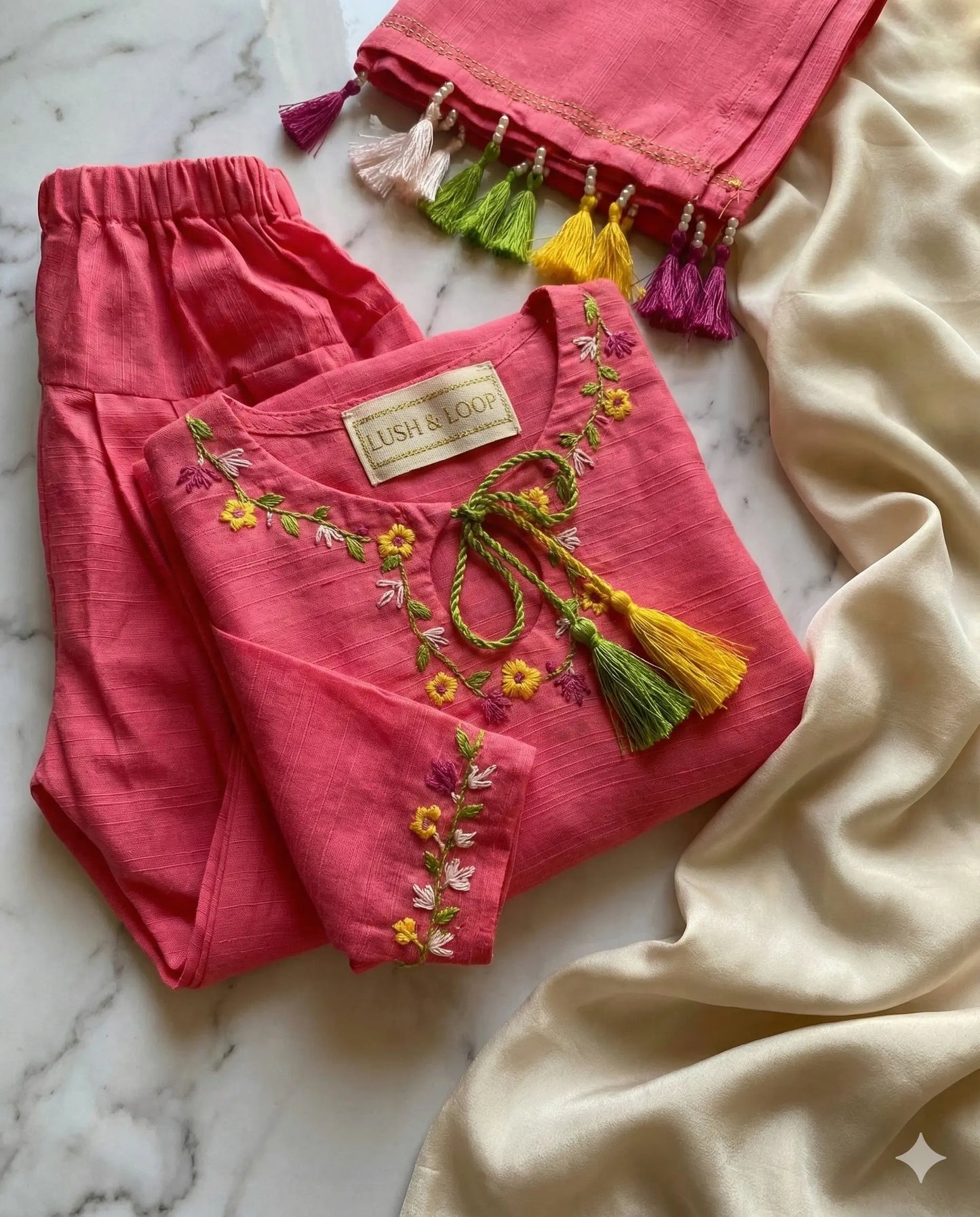 Lush and Loop Baby Girl Embroidered Dress - Lush and Loop