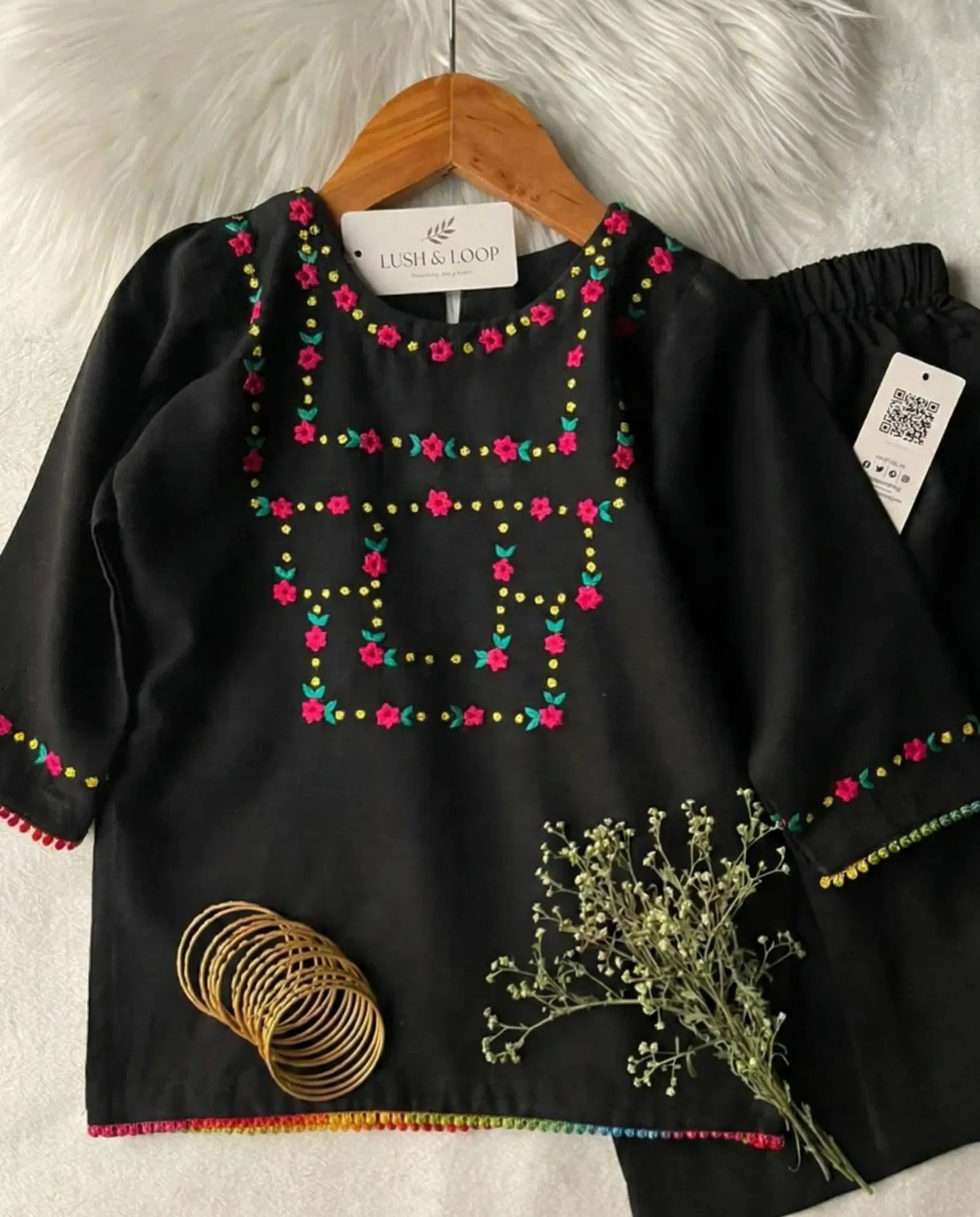 Lush and Loop Baby Girl Embroidered Dress - Lush and Loop