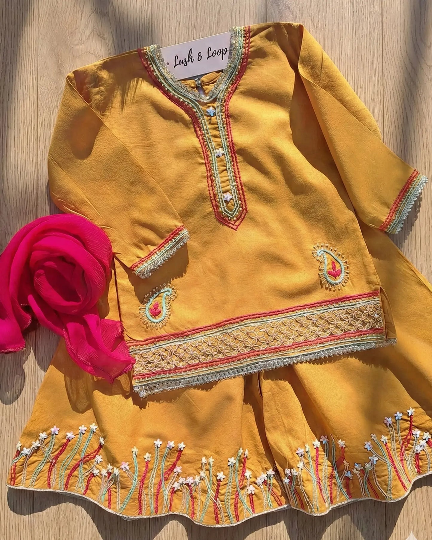 Lush and Loop Baby Girl Embroidered Dress - Lush and Loop