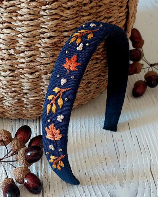 Lush & Loop Floral Embroidered Hairband – Chic Handcrafted Headpiece - Lush and Loop