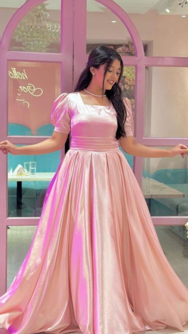 Enchanted Rose Princess Samose Gown – Disney-Inspired Pink Ball Dress