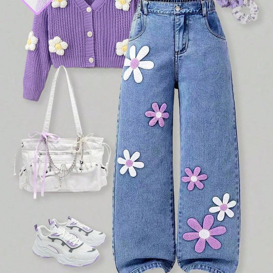 Lush and Loop Women’s Embroidered Jeans – Premium Denim