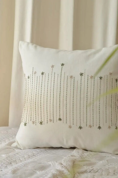 Lush and Loop Embroidered Cushion – Decorative Pillow for Home - Lush and Loop