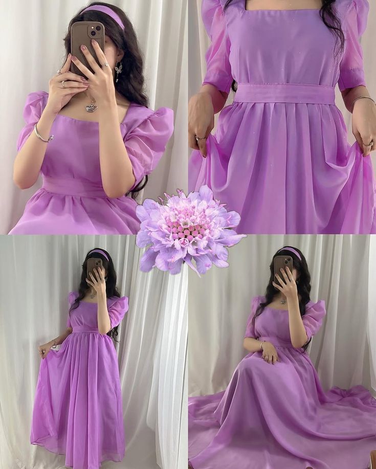 Lavender Samose Flowy Maxi Dress