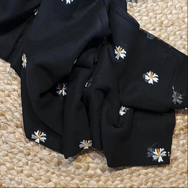 Lush and Loop Chiffon Embroidered Hijab – Elegant, Lightweight & Breathable