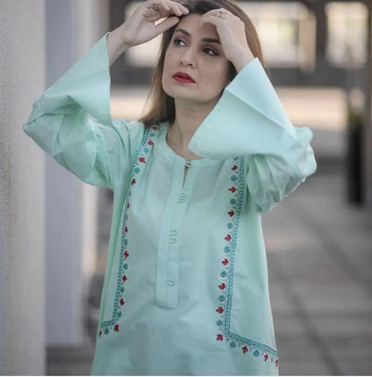 Premium Cotton Embroidered 2-Piece Unstitched Suit for Women - Lush and Loop