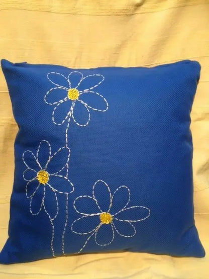 Lush and Loop Embroidered Cushion – Decorative Pillow for Home - Lush and Loop
