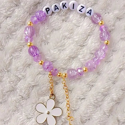 Handmade Beaded Name Bracelet – Elegant, Durable & Everyday Wear | Lush & Loop - Lush and Loop