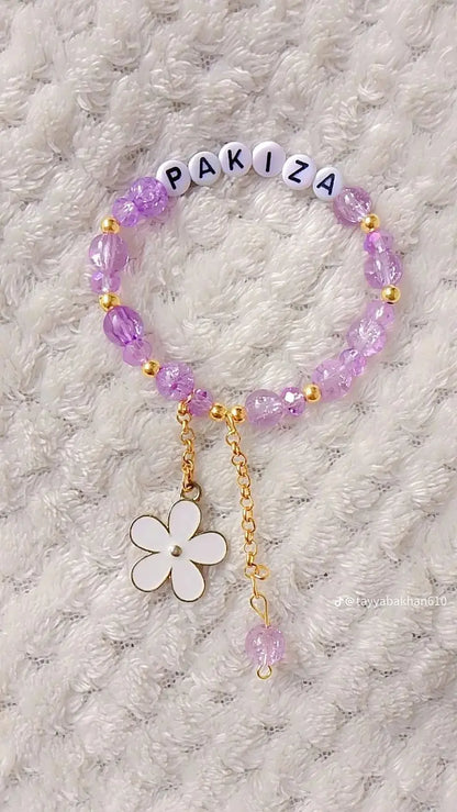 Handmade Beaded Name Bracelet – Elegant, Durable & Everyday Wear | Lush & Loop - Lush and Loop