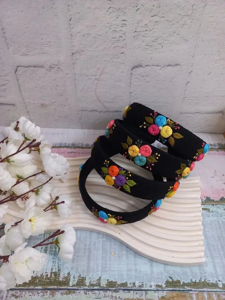 Lush & Loop Embroidered Fabric Hairband – Handmade Statement Accessory - Lush and Loop