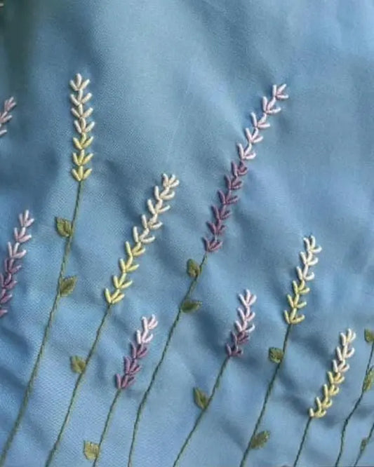 Lush and Loop Chiffon Embroidered Hijab – Elegant, Lightweight & Breathable - Lush and Loop